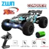 ZWN 1:16 70KM/H 4WD RC Car With LED Headlight Remote Control Cars High Speed Drift Monster Truck for Kids vs Wltoys 144010 Toys