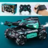 RC spray car 2.4G four-wheel stunt launch water polo tank car boy machine armour toy car Watch requires additional purchase